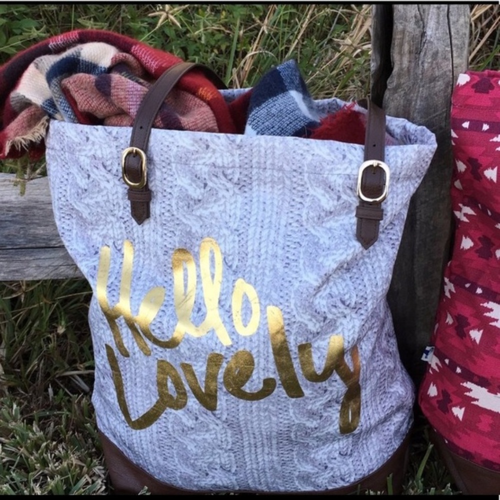 Hello Lovely Canvas Tote (B12-26-1)
